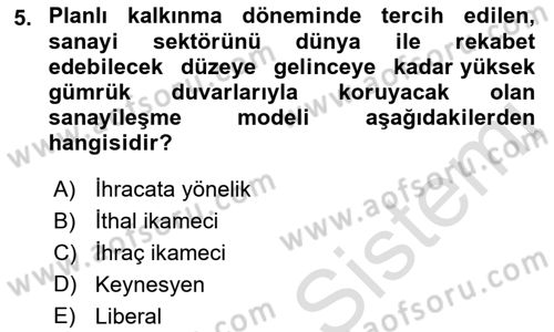 Endüstri Sosyolojisi Dersi 2022 - 2023 Yılı Yaz Okulu Sınav Soruları 5. Soru