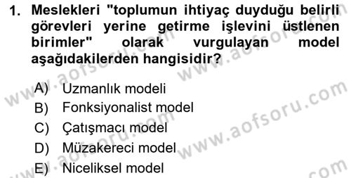 Endüstri Sosyolojisi Dersi 2023 - 2024 Yılı (Final) Dönem Sonu Sınav Soruları 1. Soru