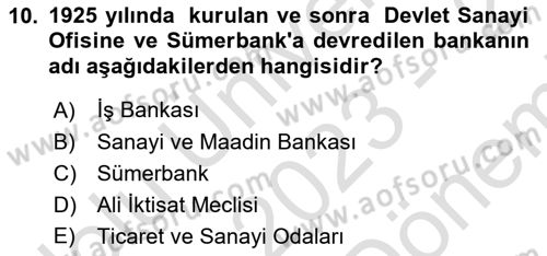 Endüstri Sosyolojisi Dersi 2023 - 2024 Yılı (Final) Dönem Sonu Sınav Soruları 10. Soru