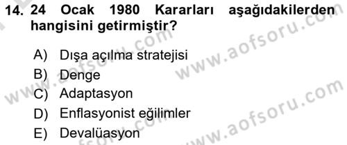 Endüstri Sosyolojisi Dersi 2023 - 2024 Yılı (Final) Dönem Sonu Sınav Soruları 14. Soru