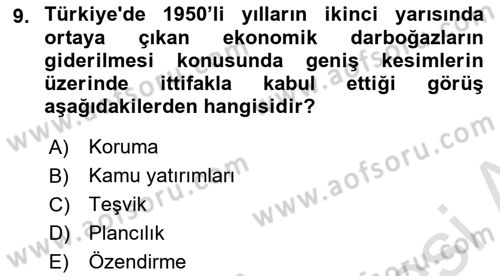 Endüstri Sosyolojisi Dersi 2023 - 2024 Yılı (Final) Dönem Sonu Sınav Soruları 9. Soru