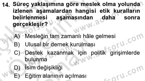 Endüstri Sosyolojisi Dersi 2023 - 2024 Yılı Yaz Okulu Sınav Soruları 14. Soru