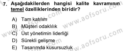 Endüstri Sosyolojisi Dersi 2025 - 2026 Yılı (Vize) Ara Sınav Soruları 7. Soru