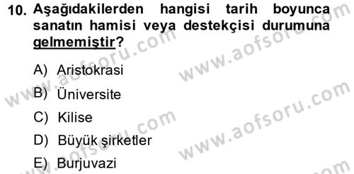 Kültür Sosyolojisi Dersi 2013 - 2014 Yılı (Final) Dönem Sonu Sınav Soruları 10. Soru