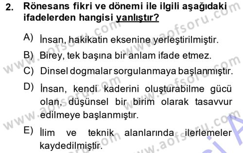 Kültür Sosyolojisi Dersi 2014 - 2015 Yılı (Vize) Ara Sınav Soruları 2. Soru