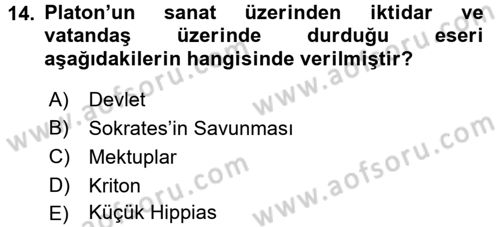 Kültür Sosyolojisi Dersi 2016 - 2017 Yılı 3 Ders Sınav Soruları 14. Soru
