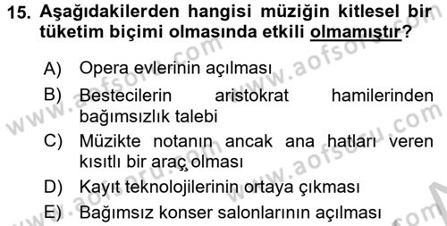Kültür Sosyolojisi Dersi 2016 - 2017 Yılı 3 Ders Sınav Soruları 15. Soru