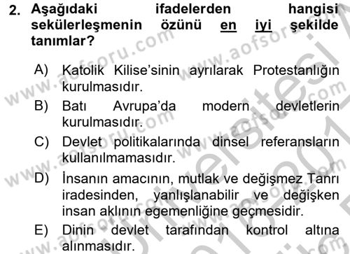 Kültür Sosyolojisi Dersi 2016 - 2017 Yılı 3 Ders Sınav Soruları 2. Soru