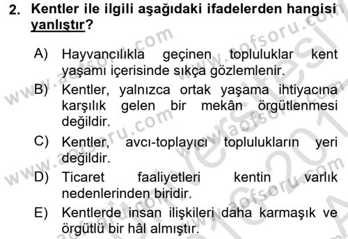 Kültür Sosyolojisi Dersi 2016 - 2017 Yılı (Vize) Ara Sınav Soruları 2. Soru