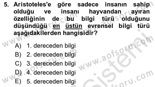 Kültür Sosyolojisi Dersi 2020 - 2021 Yılı Yaz Okulu Sınav Soruları 5. Soru