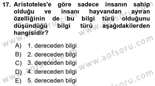 Kültür Sosyolojisi Dersi 2021 - 2022 Yılı (Vize) Ara Sınav Soruları 17. Soru