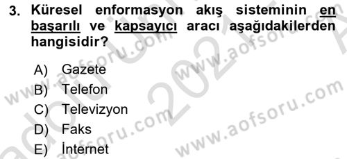 Kültür Sosyolojisi Dersi 2021 - 2022 Yılı (Vize) Ara Sınav Soruları 3. Soru