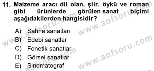 Kültür Sosyolojisi Dersi 2021 - 2022 Yılı (Final) Dönem Sonu Sınav Soruları 11. Soru