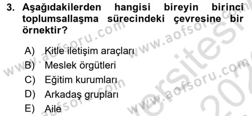 Kültür Sosyolojisi Dersi 2021 - 2022 Yılı (Final) Dönem Sonu Sınav Soruları 3. Soru