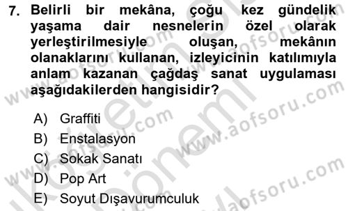 Kültür Sosyolojisi Dersi 2021 - 2022 Yılı (Final) Dönem Sonu Sınav Soruları 7. Soru