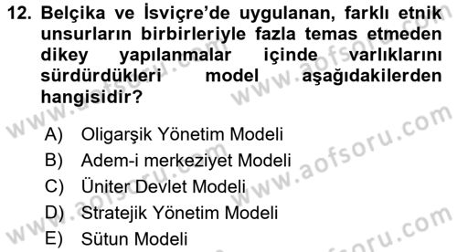 Kültür Sosyolojisi Dersi 2021 - 2022 Yılı Yaz Okulu Sınav Soruları 12. Soru