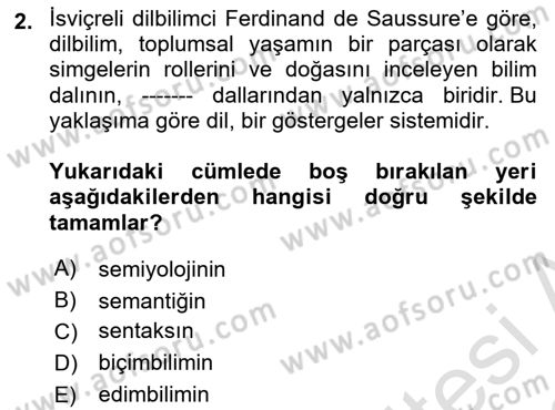 Kültür Sosyolojisi Dersi 2021 - 2022 Yılı Yaz Okulu Sınav Soruları 2. Soru