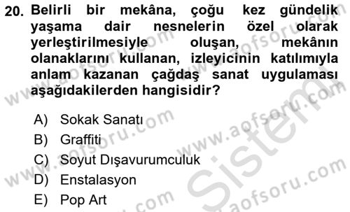 Kültür Sosyolojisi Dersi 2021 - 2022 Yılı Yaz Okulu Sınav Soruları 20. Soru