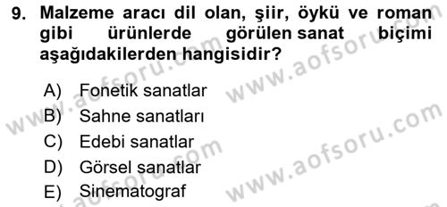 Kültür Sosyolojisi Dersi 2022 - 2023 Yılı (Final) Dönem Sonu Sınav Soruları 9. Soru