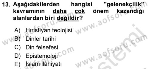 Kültür Sosyolojisi Dersi 2023 - 2024 Yılı (Vize) Ara Sınav Soruları 13. Soru