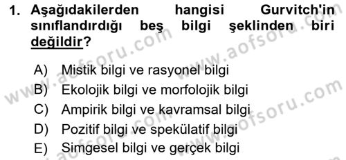 Kültür Sosyolojisi Dersi 2023 - 2024 Yılı (Final) Dönem Sonu Sınav Soruları 1. Soru