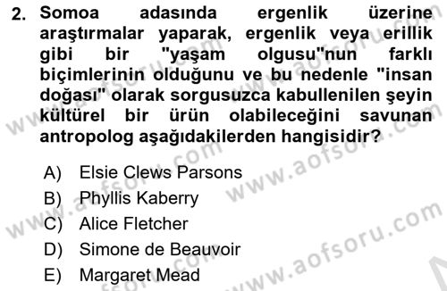 Kültür Sosyolojisi Dersi 2023 - 2024 Yılı (Final) Dönem Sonu Sınav Soruları 2. Soru