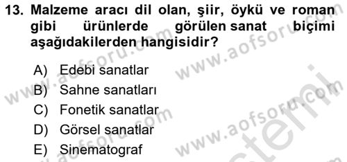 Kültür Sosyolojisi Dersi 2023 - 2024 Yılı Yaz Okulu Sınav Soruları 13. Soru