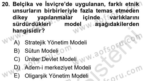Kültür Sosyolojisi Dersi 2023 - 2024 Yılı Yaz Okulu Sınav Soruları 20. Soru