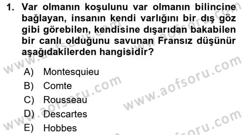 Kültür Sosyolojisi Dersi 2024 - 2025 Yılı (Final) Dönem Sonu Sınav Soruları 1. Soru