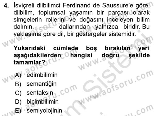 Kültür Sosyolojisi Dersi 2024 - 2025 Yılı (Final) Dönem Sonu Sınav Soruları 4. Soru