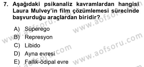 Kültür Sosyolojisi Dersi 2024 - 2025 Yılı (Final) Dönem Sonu Sınav Soruları 7. Soru