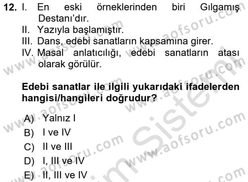 Kültür Sosyolojisi Dersi 2024 - 2025 Yılı Yaz Okulu Sınav Soruları 12. Soru