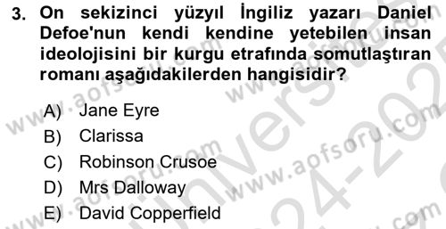 Kültür Sosyolojisi Dersi 2024 - 2025 Yılı Yaz Okulu Sınav Soruları 3. Soru