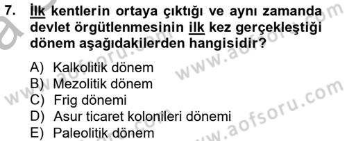 Kent Sosyolojisi Dersi 2012 - 2013 Yılı (Vize) Ara Sınav Soruları 7. Soru