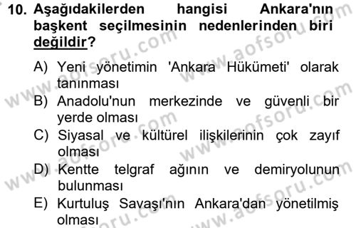 Kent Sosyolojisi Dersi 2012 - 2013 Yılı (Final) Dönem Sonu Sınav Soruları 10. Soru