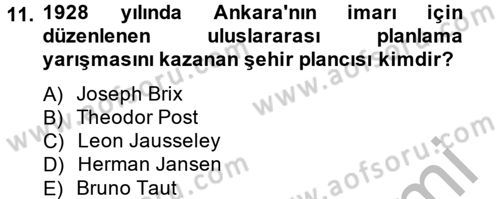 Kent Sosyolojisi Dersi 2012 - 2013 Yılı (Final) Dönem Sonu Sınav Soruları 11. Soru