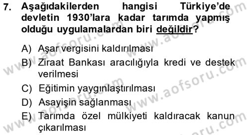 Kent Sosyolojisi Dersi 2013 - 2014 Yılı (Final) Dönem Sonu Sınav Soruları 7. Soru