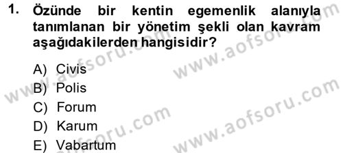 Kent Sosyolojisi Dersi 2014 - 2015 Yılı (Final) Dönem Sonu Sınav Soruları 1. Soru