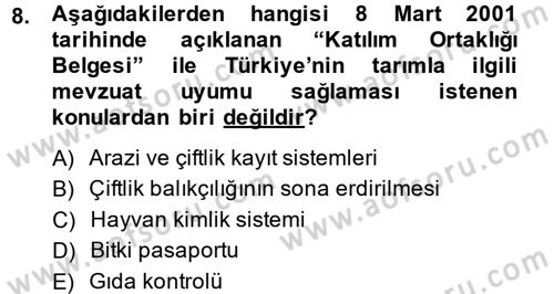 Kent Sosyolojisi Dersi 2014 - 2015 Yılı (Final) Dönem Sonu Sınav Soruları 8. Soru