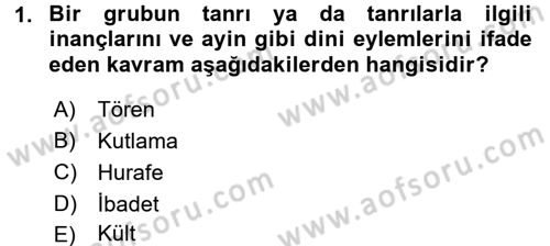 Kent Sosyolojisi Dersi 2015 - 2016 Yılı (Vize) Ara Sınav Soruları 1. Soru