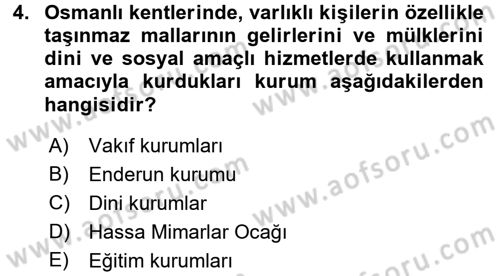 Kent Sosyolojisi Dersi 2015 - 2016 Yılı (Vize) Ara Sınav Soruları 4. Soru