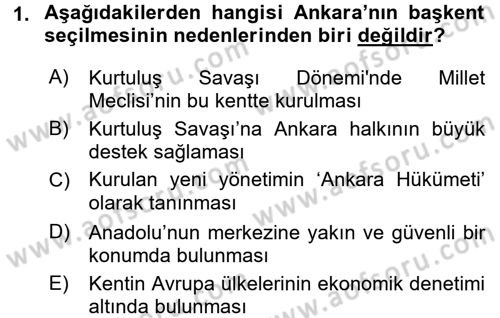 Kent Sosyolojisi Dersi 2016 - 2017 Yılı 3 Ders Sınav Soruları 1. Soru