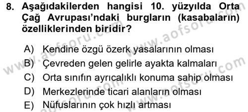 Kent Sosyolojisi Dersi 2016 - 2017 Yılı (Vize) Ara Sınav Soruları 8. Soru