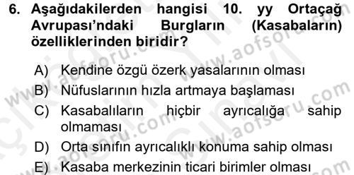 Kent Sosyolojisi Dersi 2017 - 2018 Yılı (Vize) Ara Sınav Soruları 6. Soru