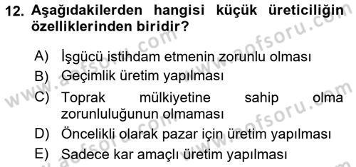 Kent Sosyolojisi Dersi 2018 - 2019 Yılı (Final) Dönem Sonu Sınav Soruları 12. Soru