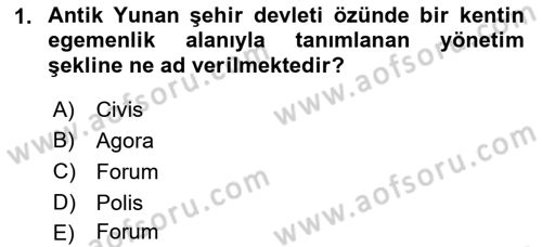 Kent Sosyolojisi Dersi 2018 - 2019 Yılı Yaz Okulu Sınav Soruları 1. Soru