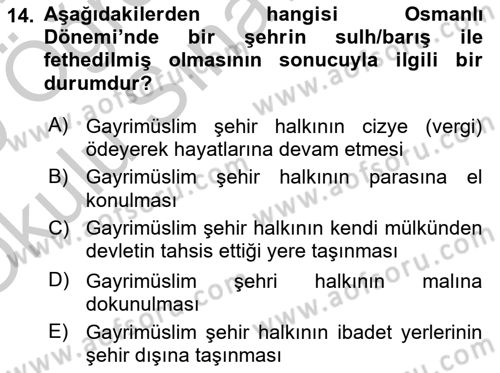 Kent Sosyolojisi Dersi 2018 - 2019 Yılı Yaz Okulu Sınav Soruları 14. Soru