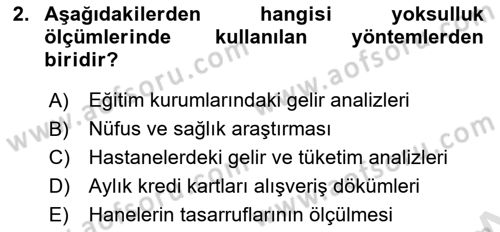Kent Sosyolojisi Dersi 2021 - 2022 Yılı (Vize) Ara Sınav Soruları 2. Soru
