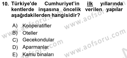 Kent Sosyolojisi Dersi 2021 - 2022 Yılı (Final) Dönem Sonu Sınav Soruları 10. Soru