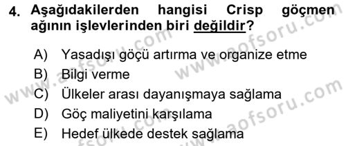 Kent Sosyolojisi Dersi 2021 - 2022 Yılı Yaz Okulu Sınav Soruları 4. Soru